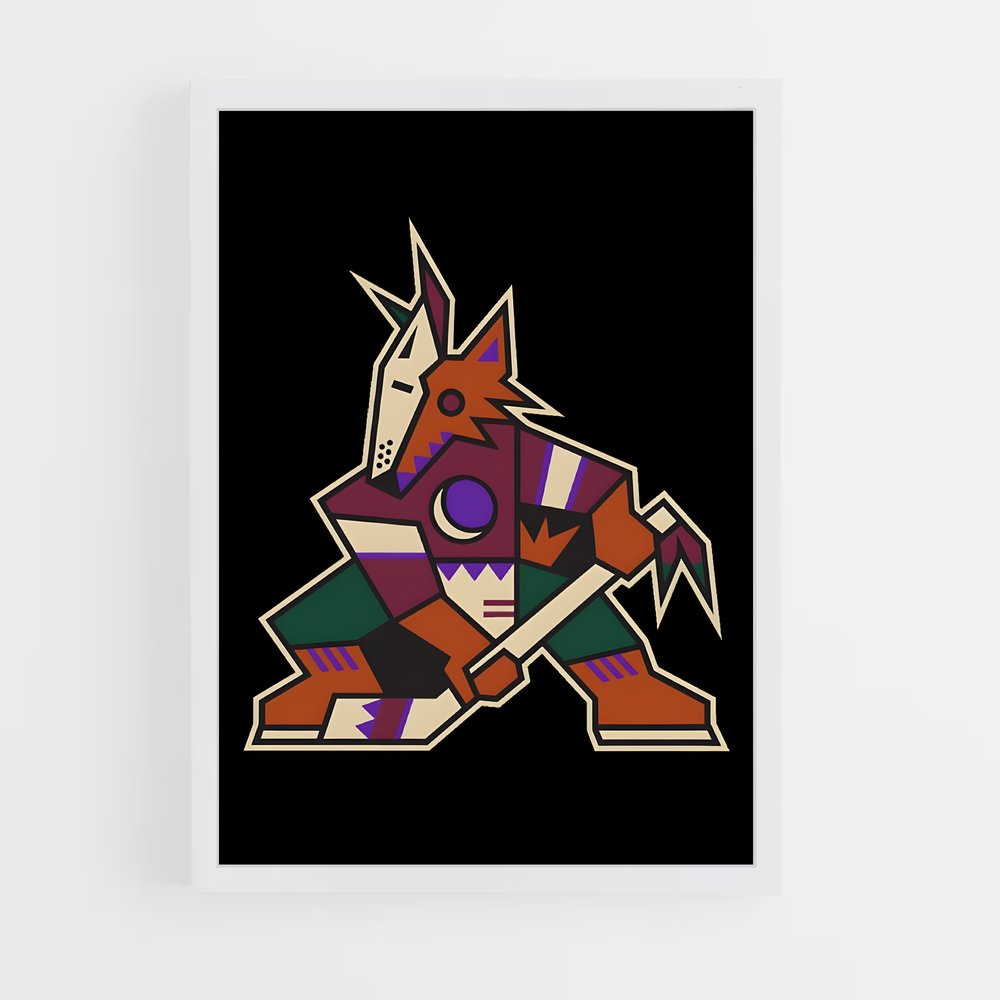 Poster Cheval Géométrique – affiche Hockey sur glace (vue 3)